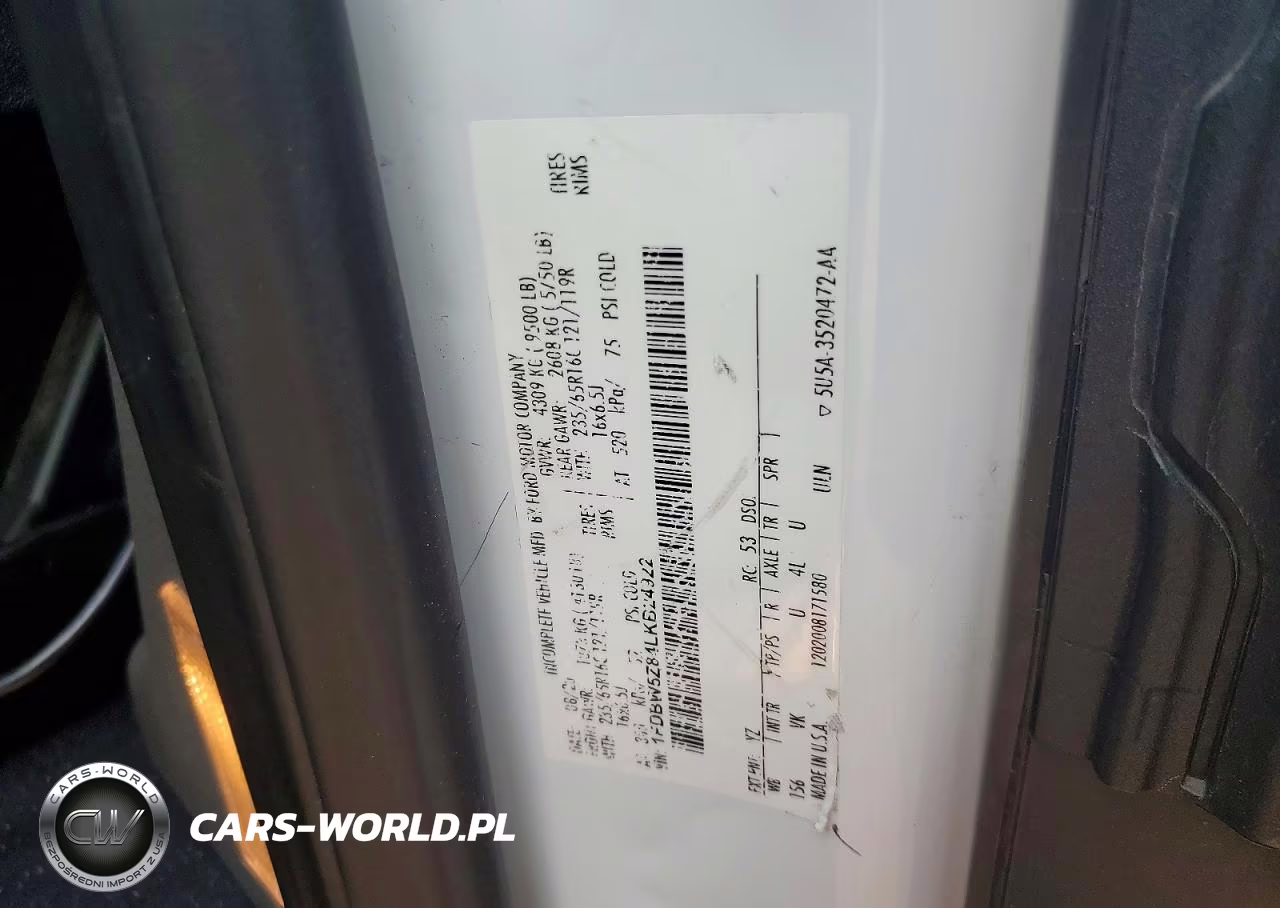 2020 Ford Transit Delivery Truck VIN:1FDBW5Z84LKB24922 - 12
