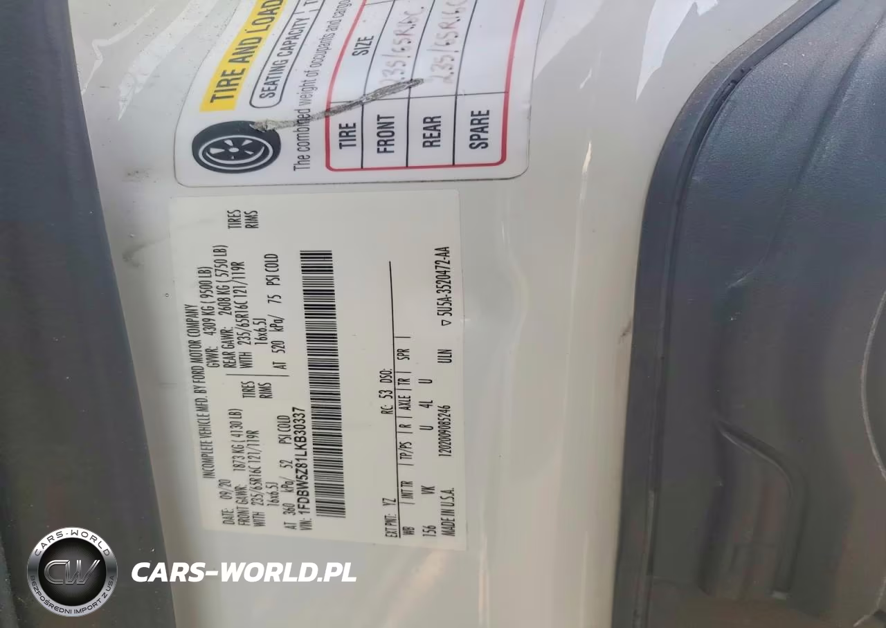 2020 Ford Transit T-350 VIN:1FDBW5Z81LKB30337 - 13