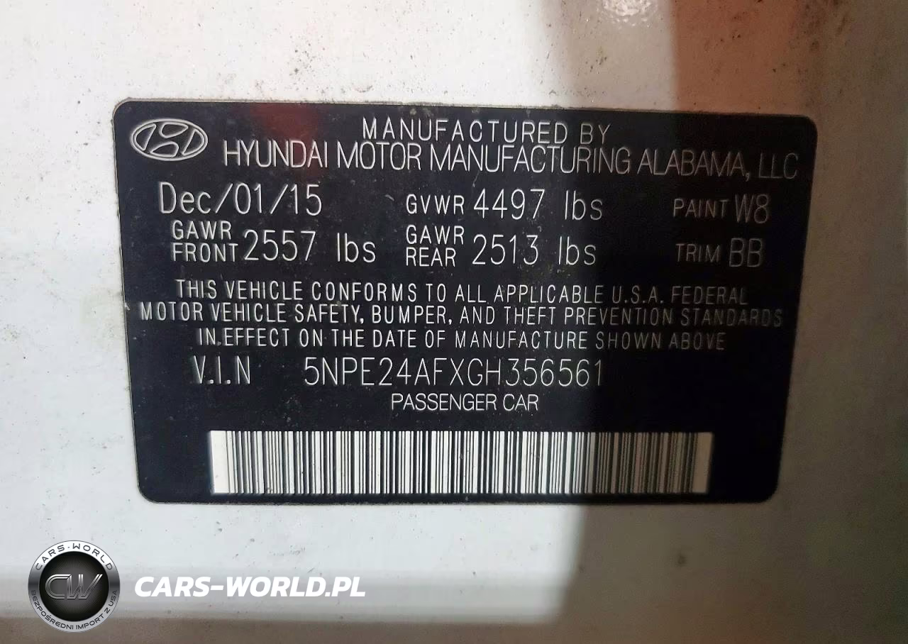 2016 Hyundai Sonata Se VIN:5NPE24AFXGH356561 - 12