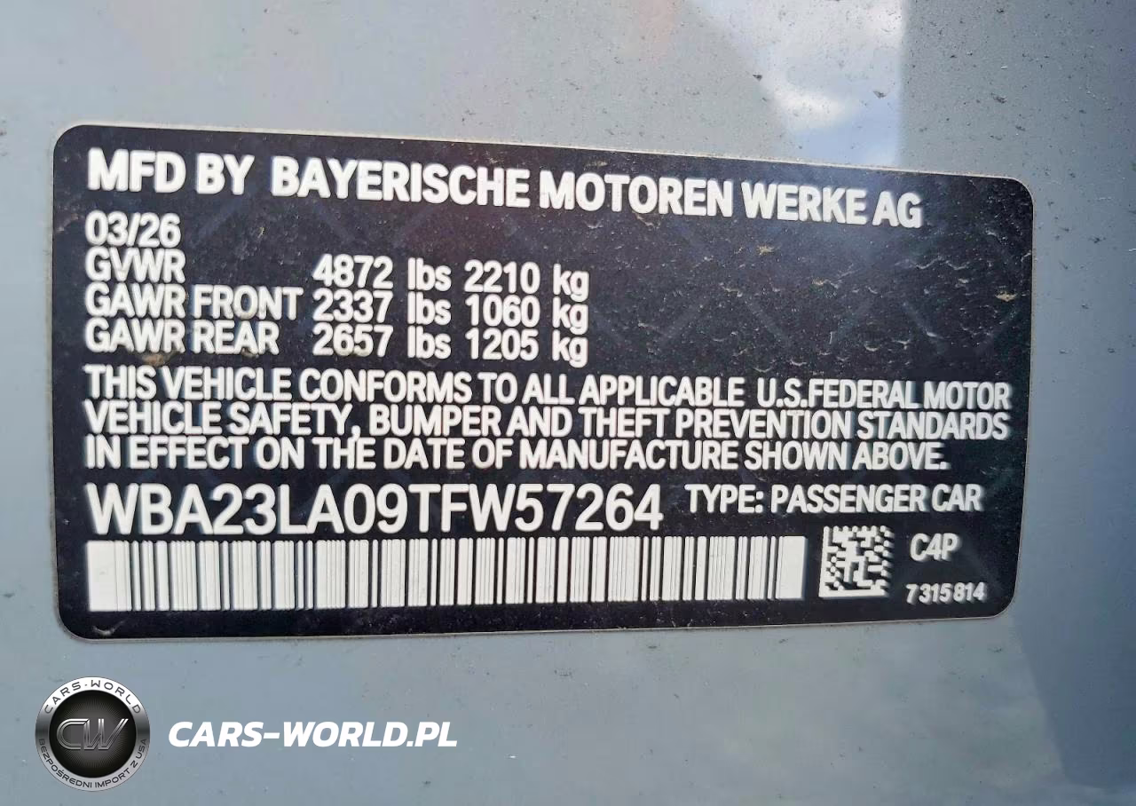 2026 BMW 330Xi VIN:WBA23LA09TFW57264 - 12