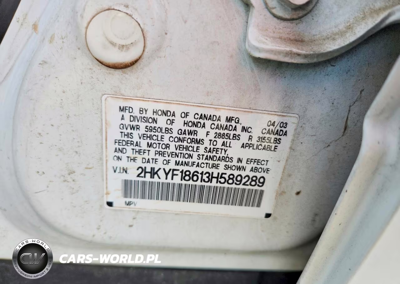 2003 Honda Pilot Exl VIN:2HKYF18613H589289 - 14
