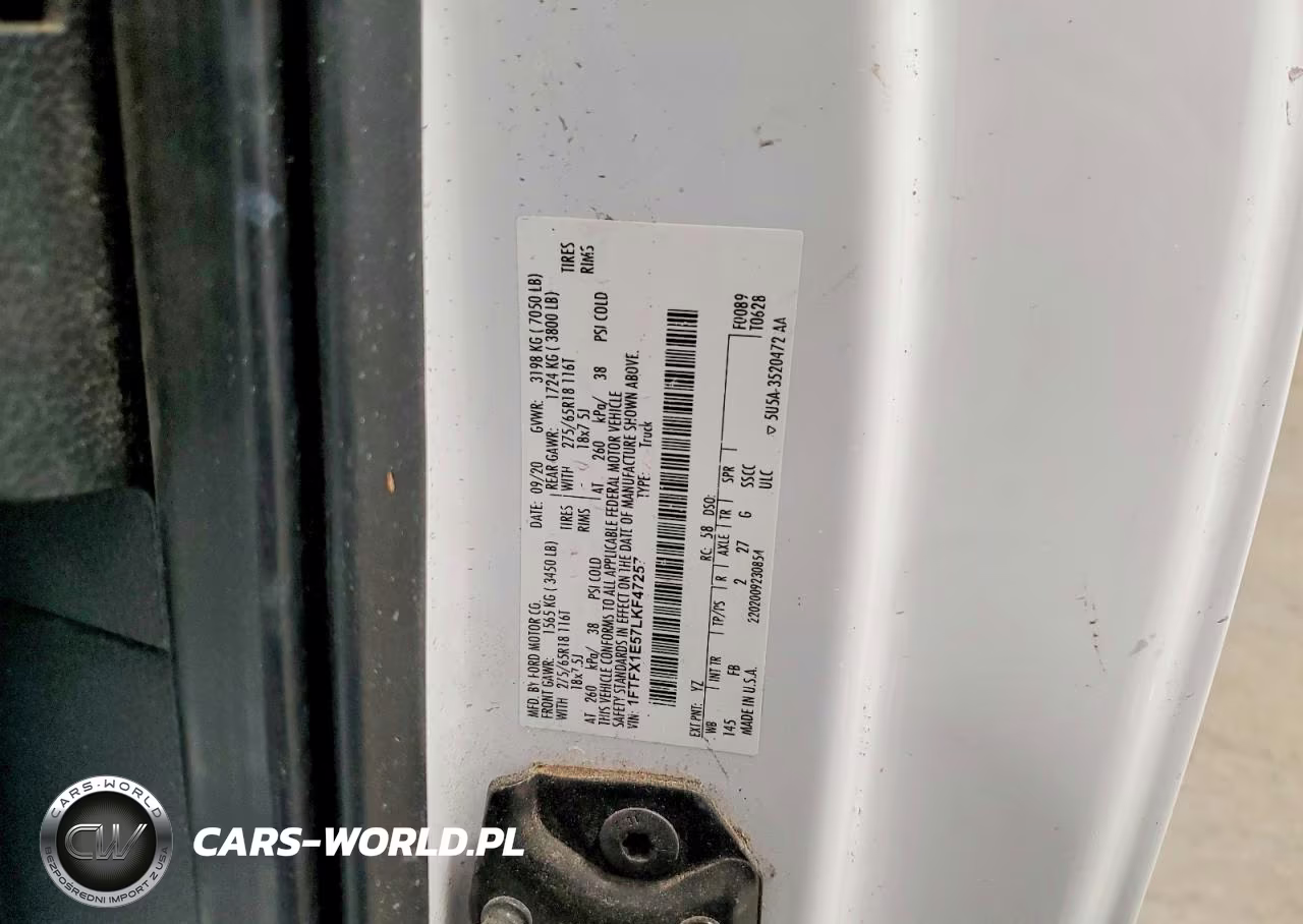 2020 Ford F150 Super Cab VIN:1FTFX1E57LKF47257 - 12
