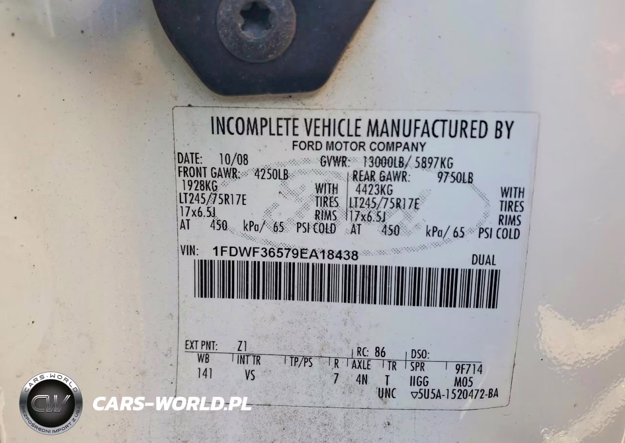 2009 Ford F350 Super Duty VIN:1FDWF36579EA18438 - 12