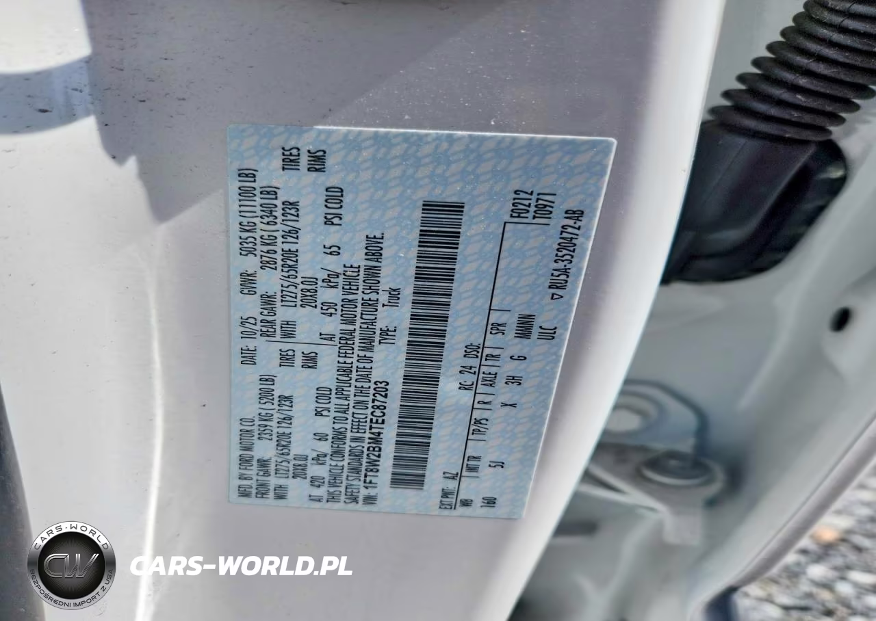2026 Ford F250 Super Duty VIN:1FT8W2BM4TEC87203 - 12