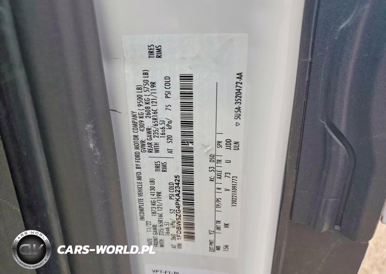2023 Ford Transit Delivery Truck VIN:1FDBW5ZG4PKA23425 - 12