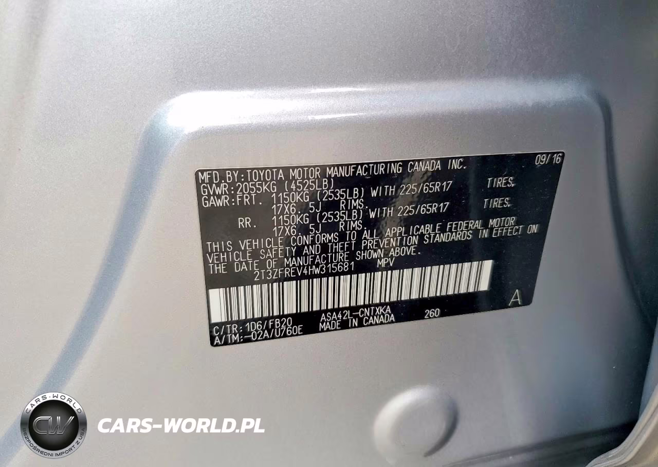 2017 Toyota Rav4 Le VIN:2T3ZFREV4HW315681 - 13
