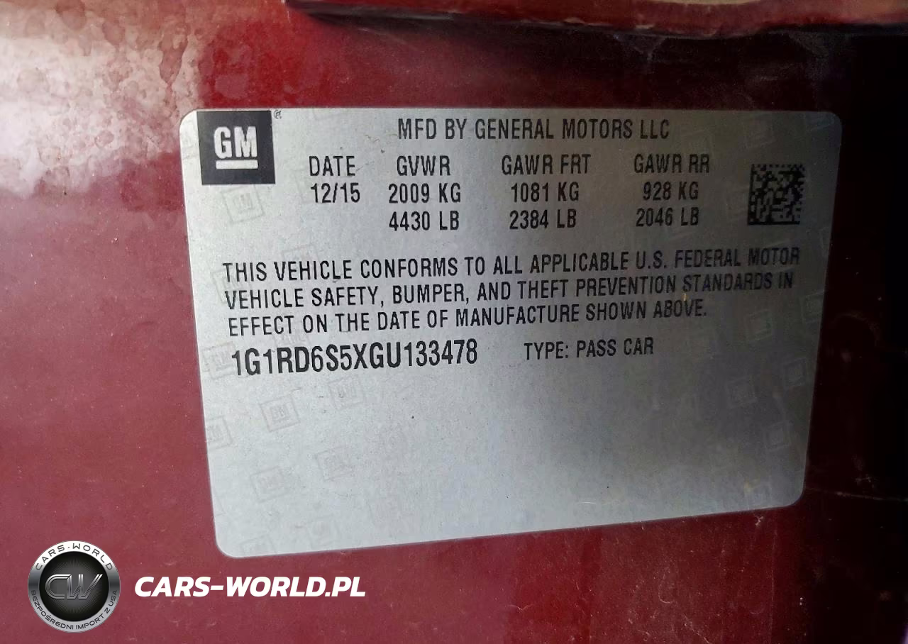 2016 Chevrolet Volt Ltz VIN:1G1RD6S5XGU133478 - 12