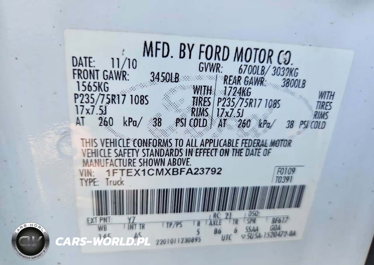 2011 Ford F150 Super Cab VIN:1FTEX1CMXBFA23792 - 12