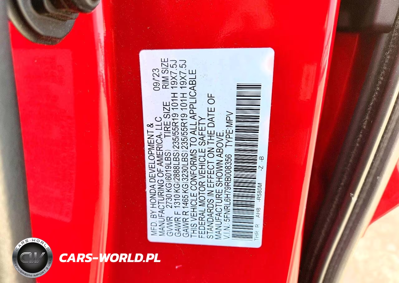 2024 Honda Odyssey Sport VIN:5FNRL6H79RB008356 - 13