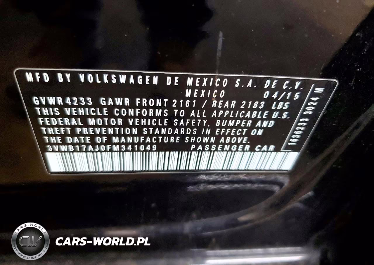 2015 Volkswagen Jetta Se VIN:3VWB17AJ0FM341049 - 12
