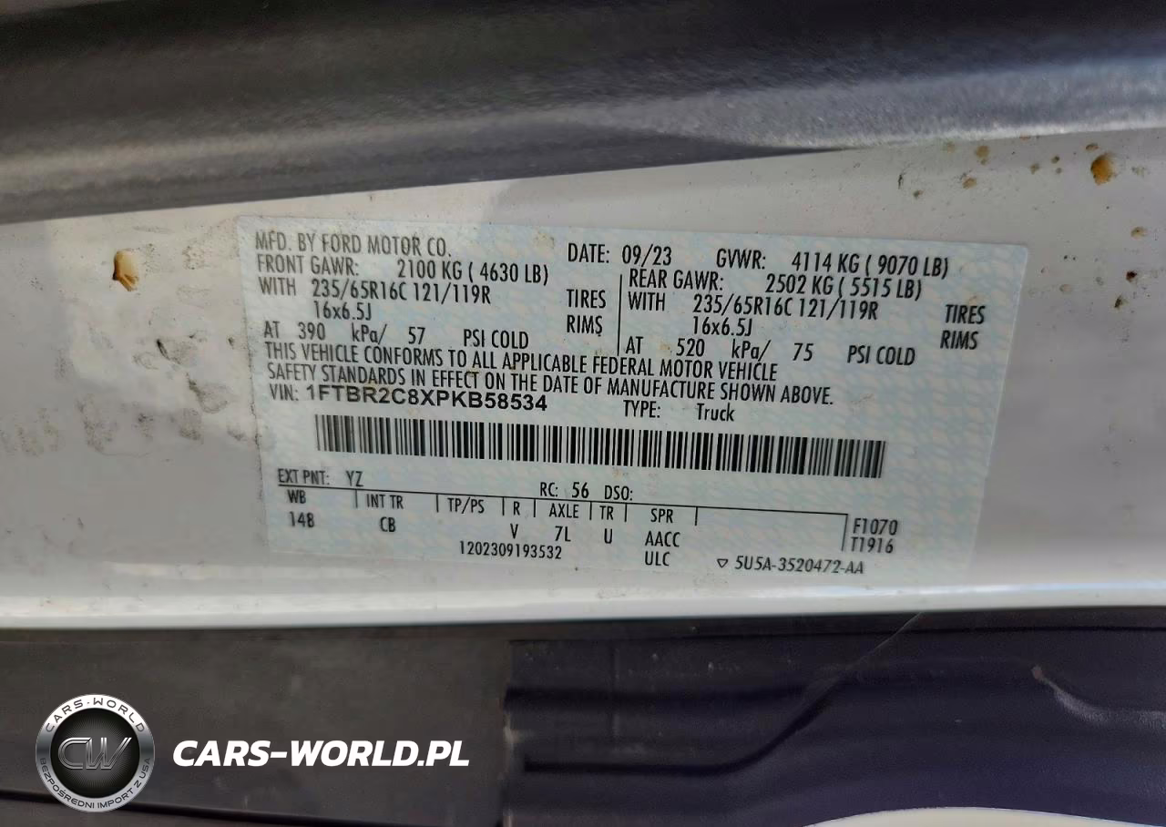 2023 Ford Transit T-250 VIN:1FTBR2C8XPKB58534 - 13