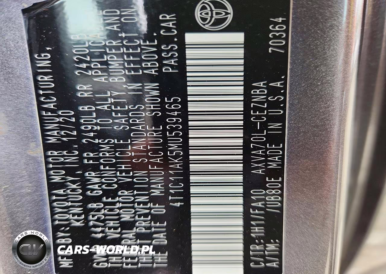 2021 Toyota Camry Le VIN:4T1C11AK5MU539465 - 12