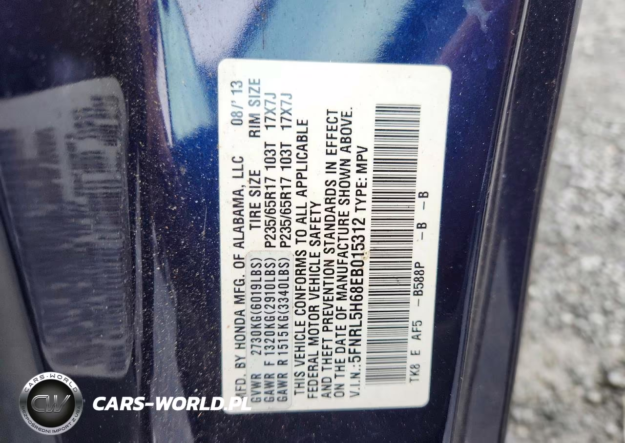 2014 Honda Odyssey Exl VIN:5FNRL5H68EB015312 - 13