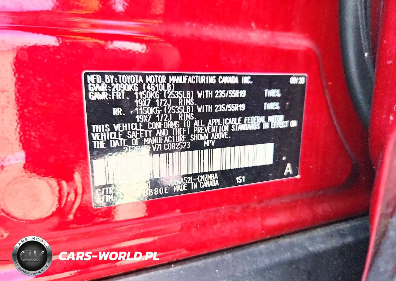 2020 Toyota Rav4 Xle Premium VIN:2T3C1RFV7LC082523 - 13