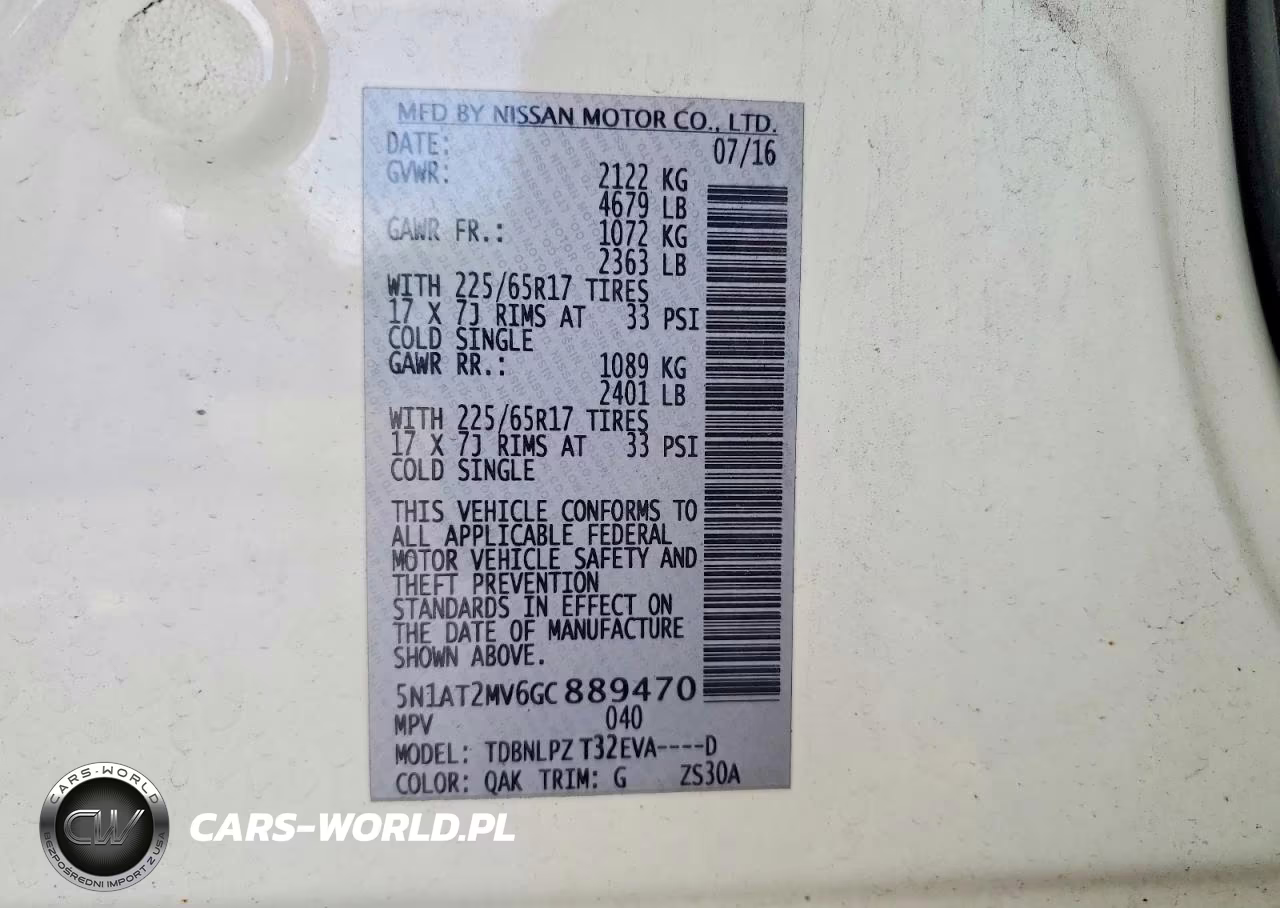2016 Nissan Rogue S VIN:5N1AT2MV6GC889470 - 13