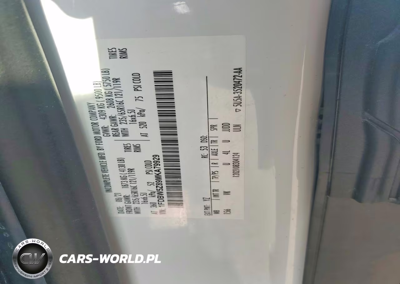 2021 Ford Transit Delivery Truck VIN:1FDBW5Z89MKA79929 - 12