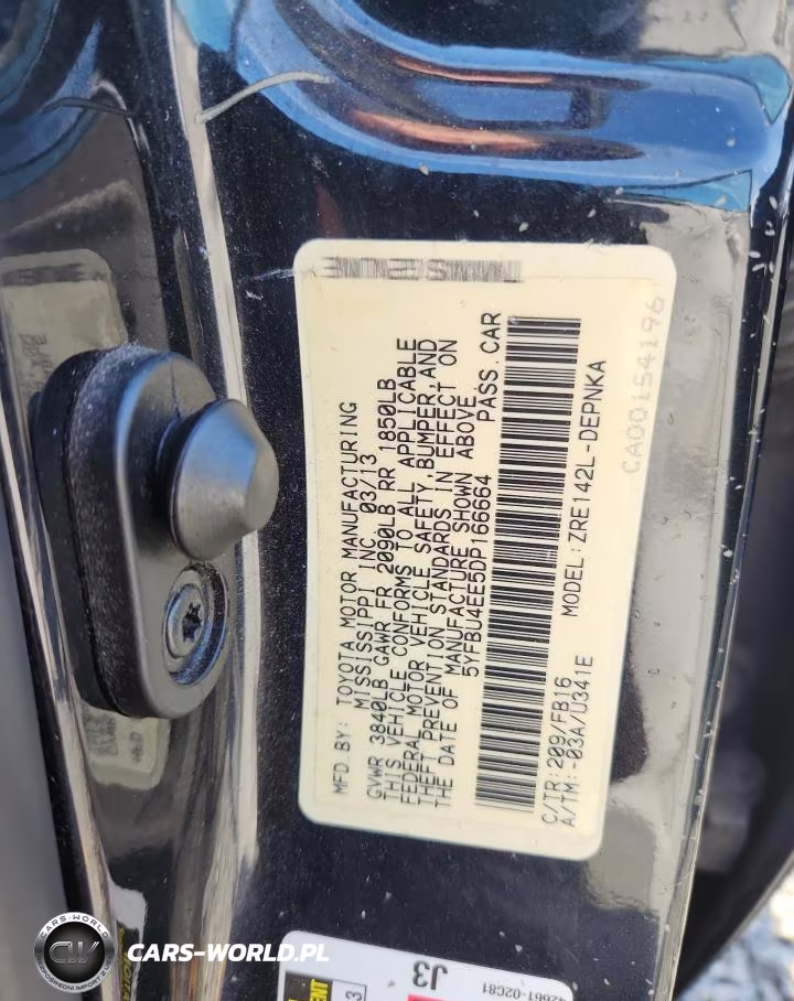 2013 Toyota Corolla Le VIN:5YFBU4EE5DP166664 - 12