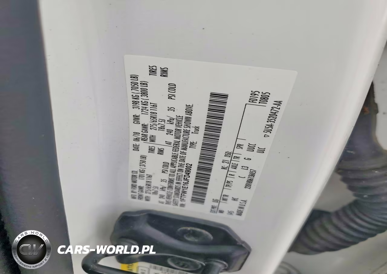 2018 Ford F150 Supercrew VIN:1FTFW1E16JFD49002 - 12