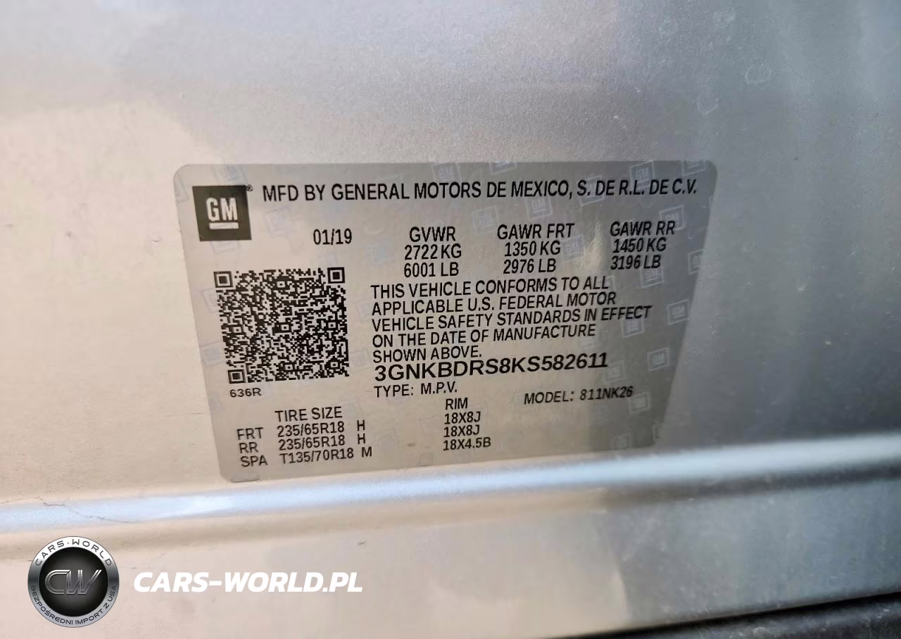 2019 Chevrolet Blazer 3Lt VIN:3GNKBDRS8KS582611 - 13
