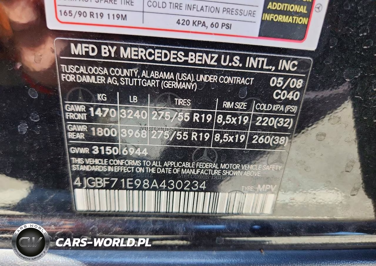 2008 Mercedes Benz Gl-Class VIN:4JGBF71E98A430234 - 13