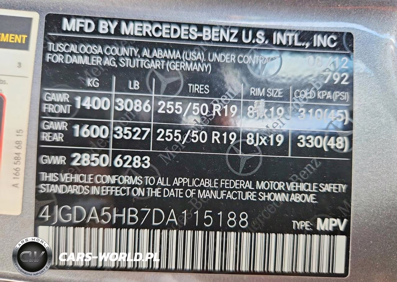 2013 Mercedes-Benz Ml 350 4Matic VIN:4JGDA5HB7DA115188 - 13