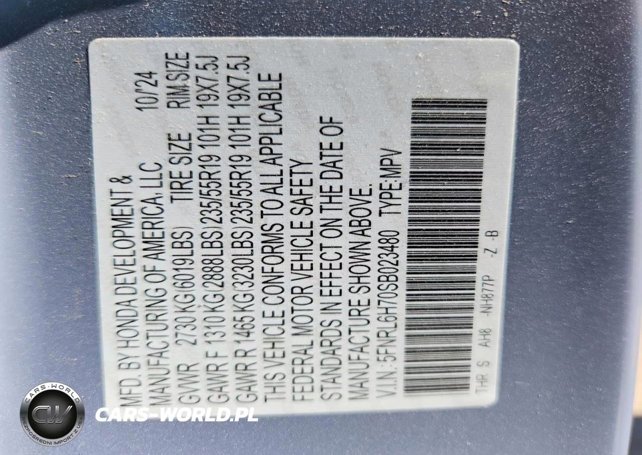 2025 Honda Odyssey Sport-L VIN:5FNRL6H70SB023480 - 13