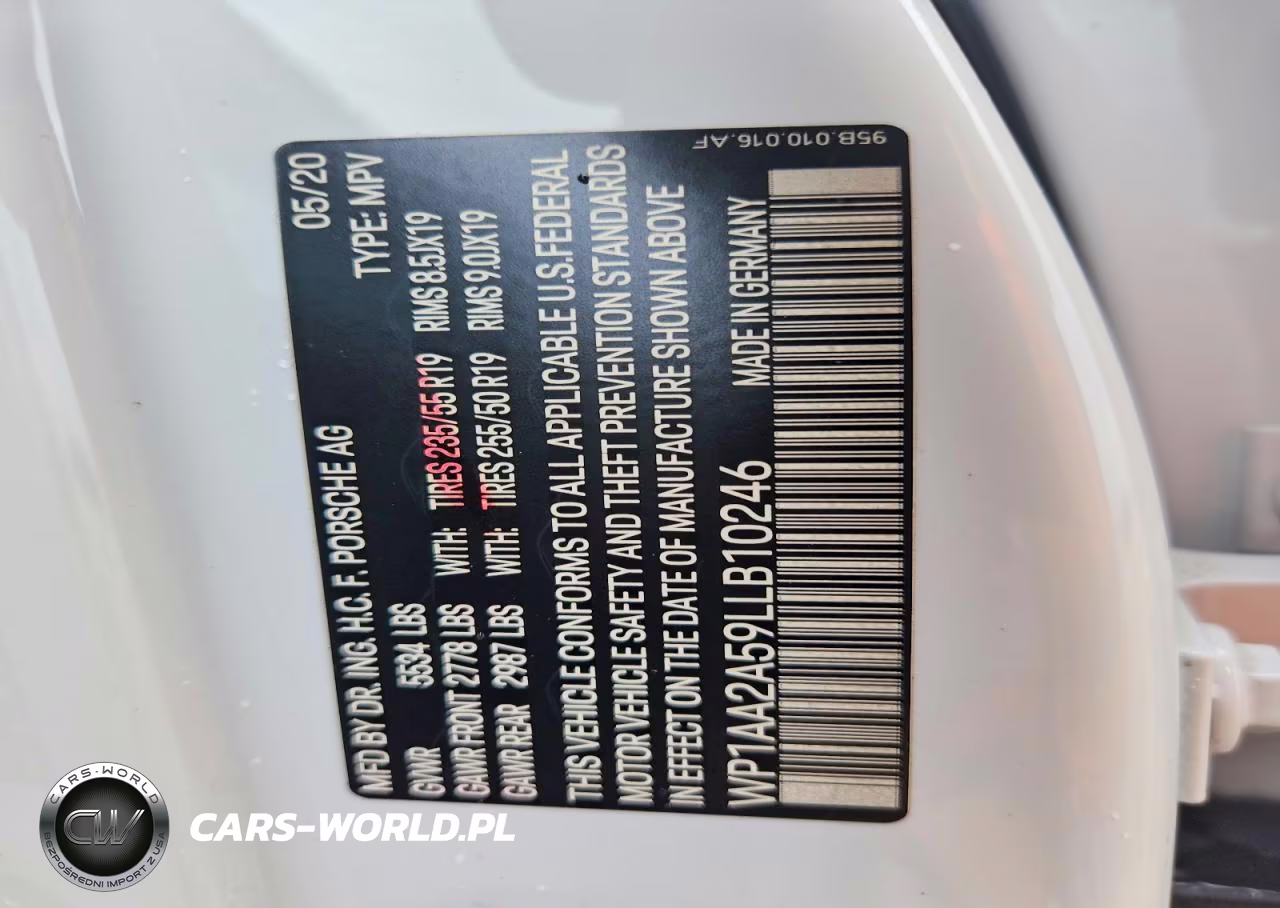 2020 Porsche Macan VIN:WP1AA2A59LLB10246 - 13