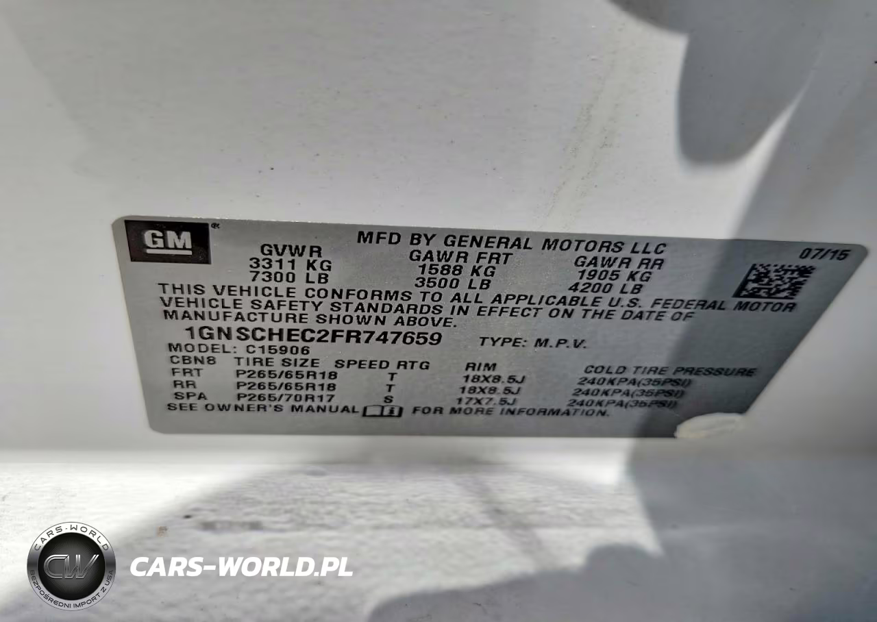 2015 Chevrolet Suburban C1500 Ls VIN:1GNSCHEC2FR747659 - 13
