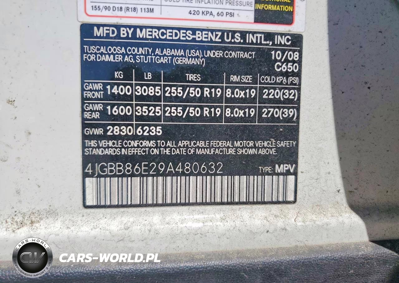 2009 Mercedes-Benz Ml 350 VIN:4JGBB86E29A480632 - 14