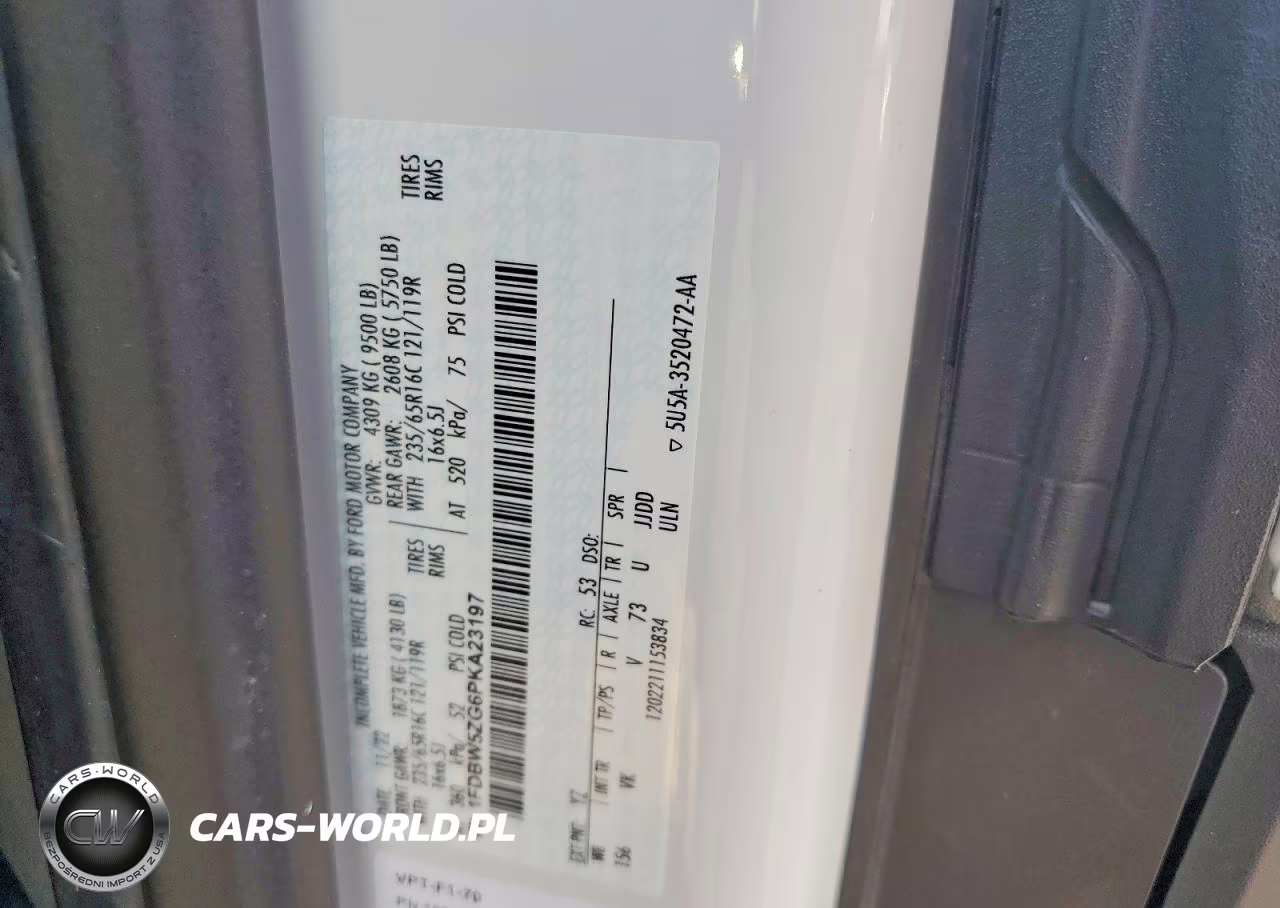 2023 Ford Transit Delivery Truck VIN:1FDBW5ZG6PKA23197 - 12