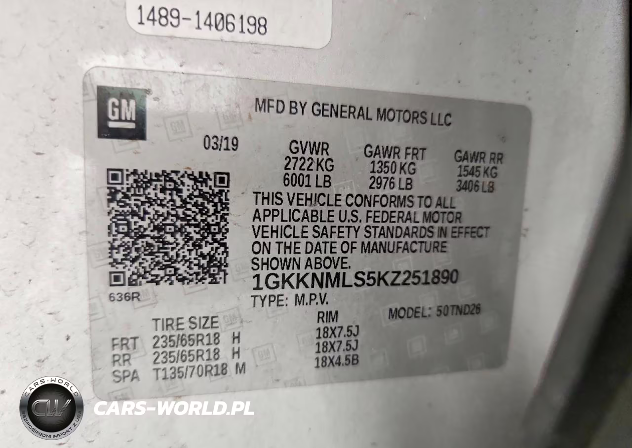 2019 GMC Acadia Slt-1 VIN:1GKKNMLS5KZ251890 - 13