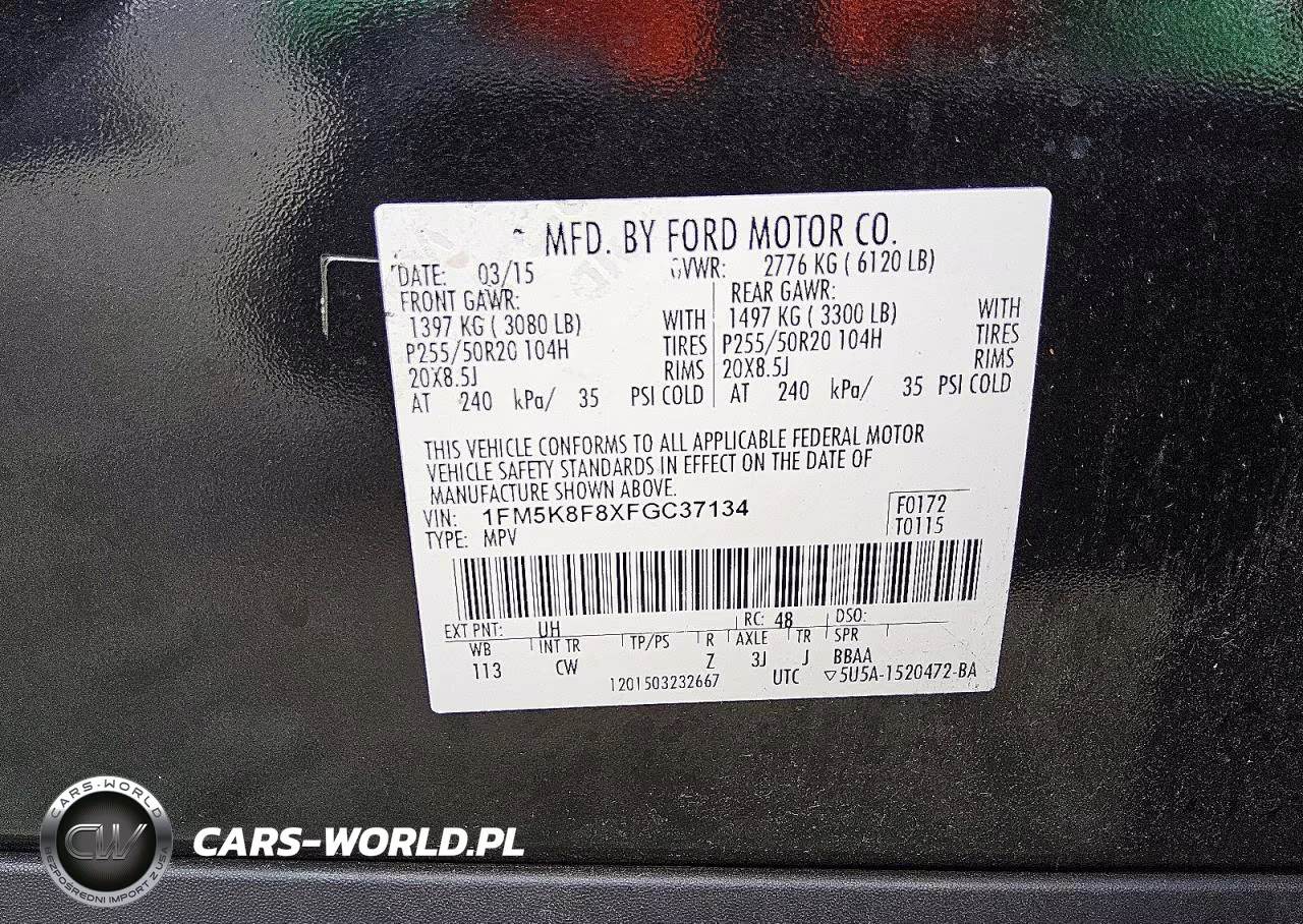 2015 Ford Explorer Limited VIN:1FM5K8F8XFGC37134 - 13