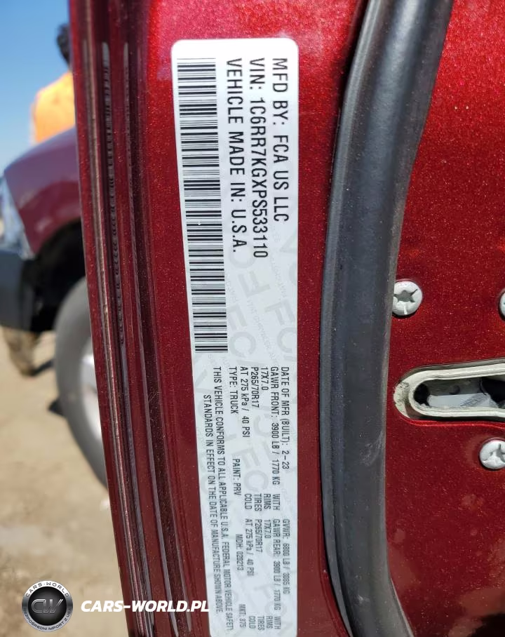 2023 Ram 1500 Classic Tradesman VIN:1C6RR7KGXPS533110 - 12