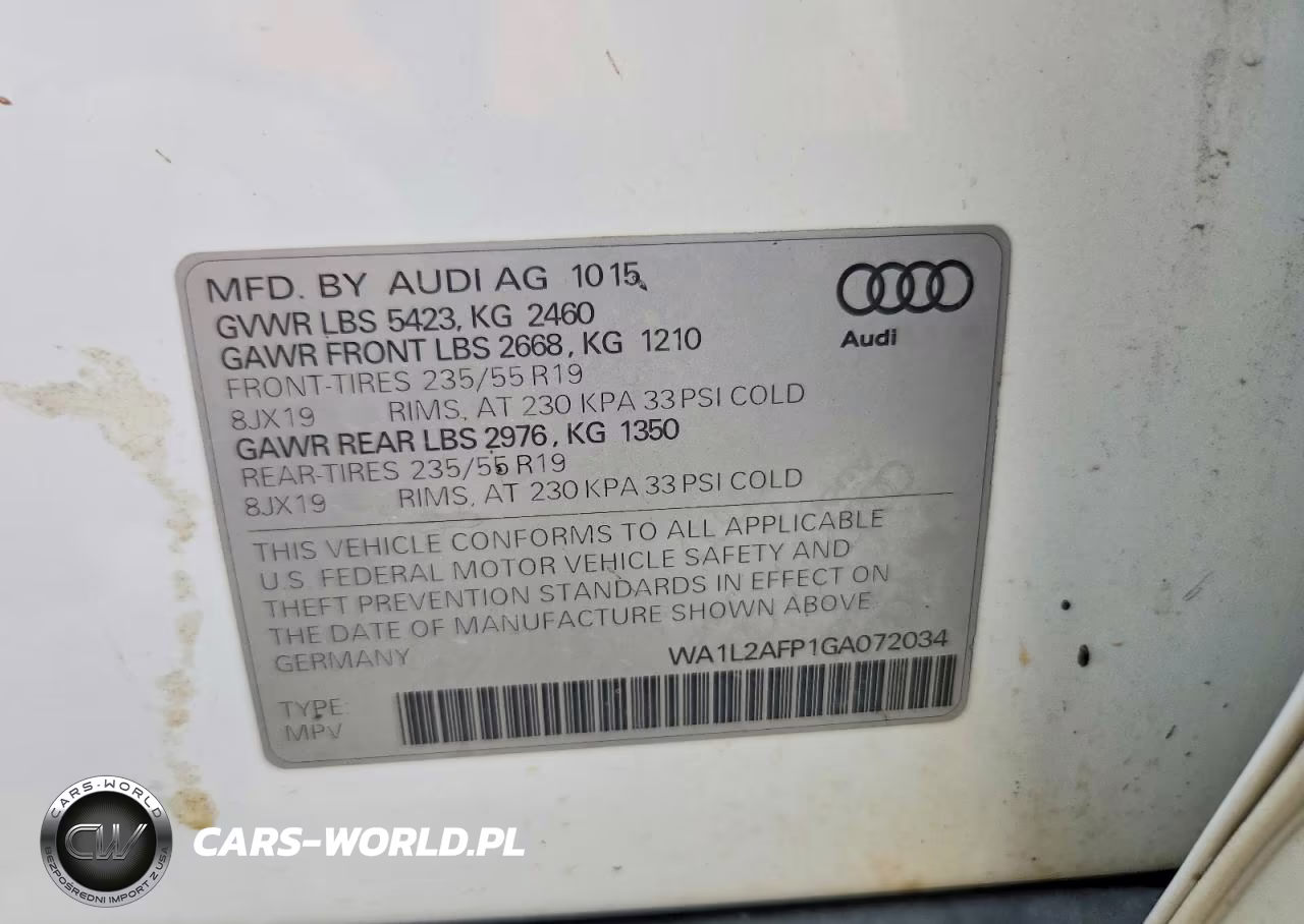 2016 Audi Q5 Premium Plus VIN:WA1L2AFP1GA072034 - 14