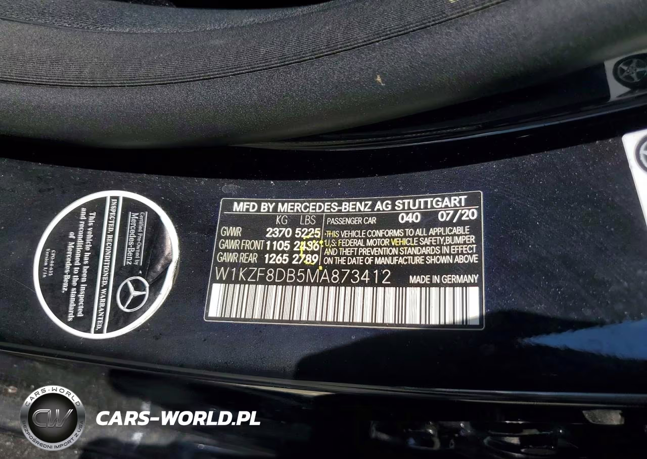 2021 Mercedes-Benz E 350 VIN:W1KZF8DB5MA873412 - 12