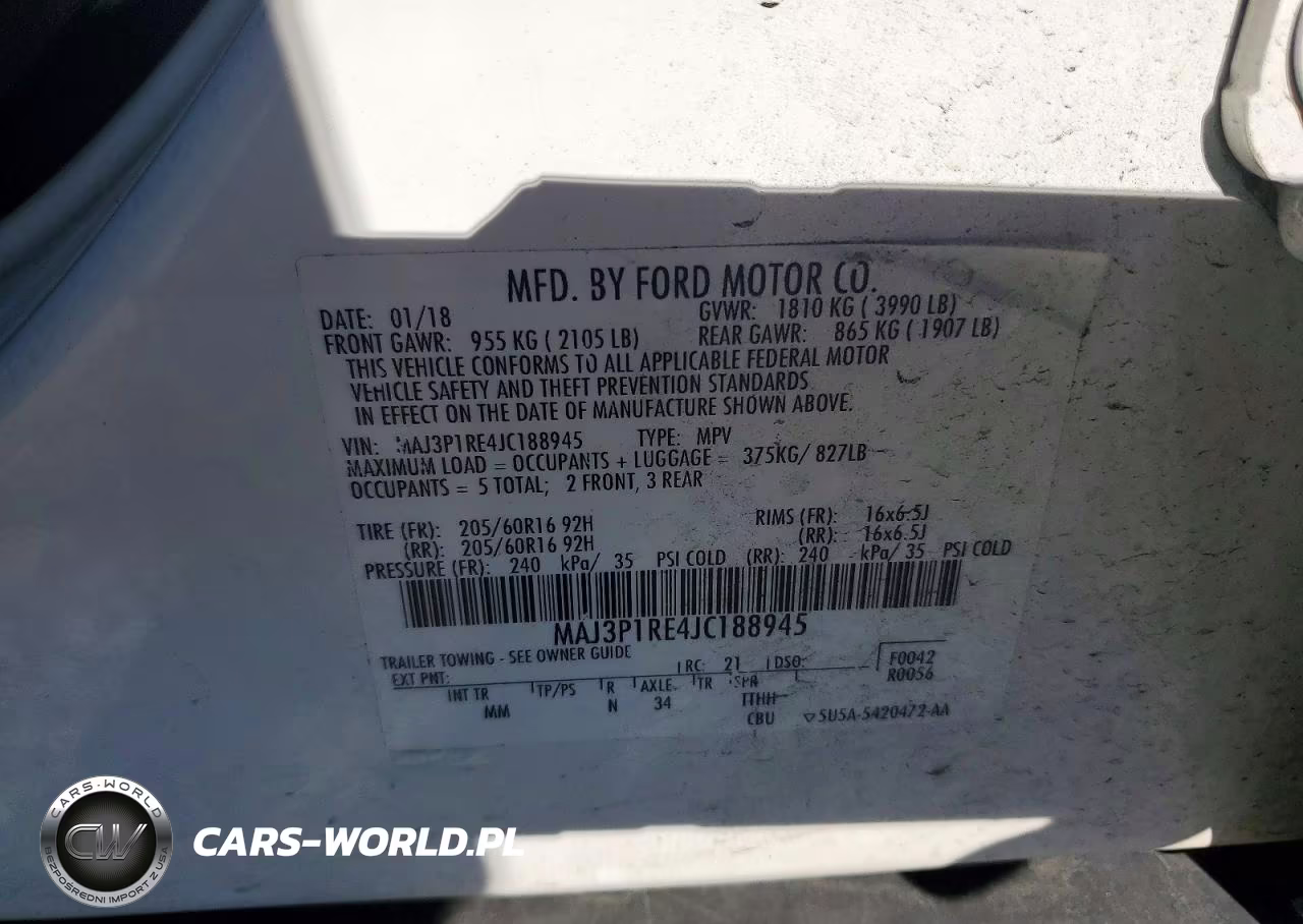 2018 Ford Ecosport S VIN:MAJ3P1RE4JC188945 - 13