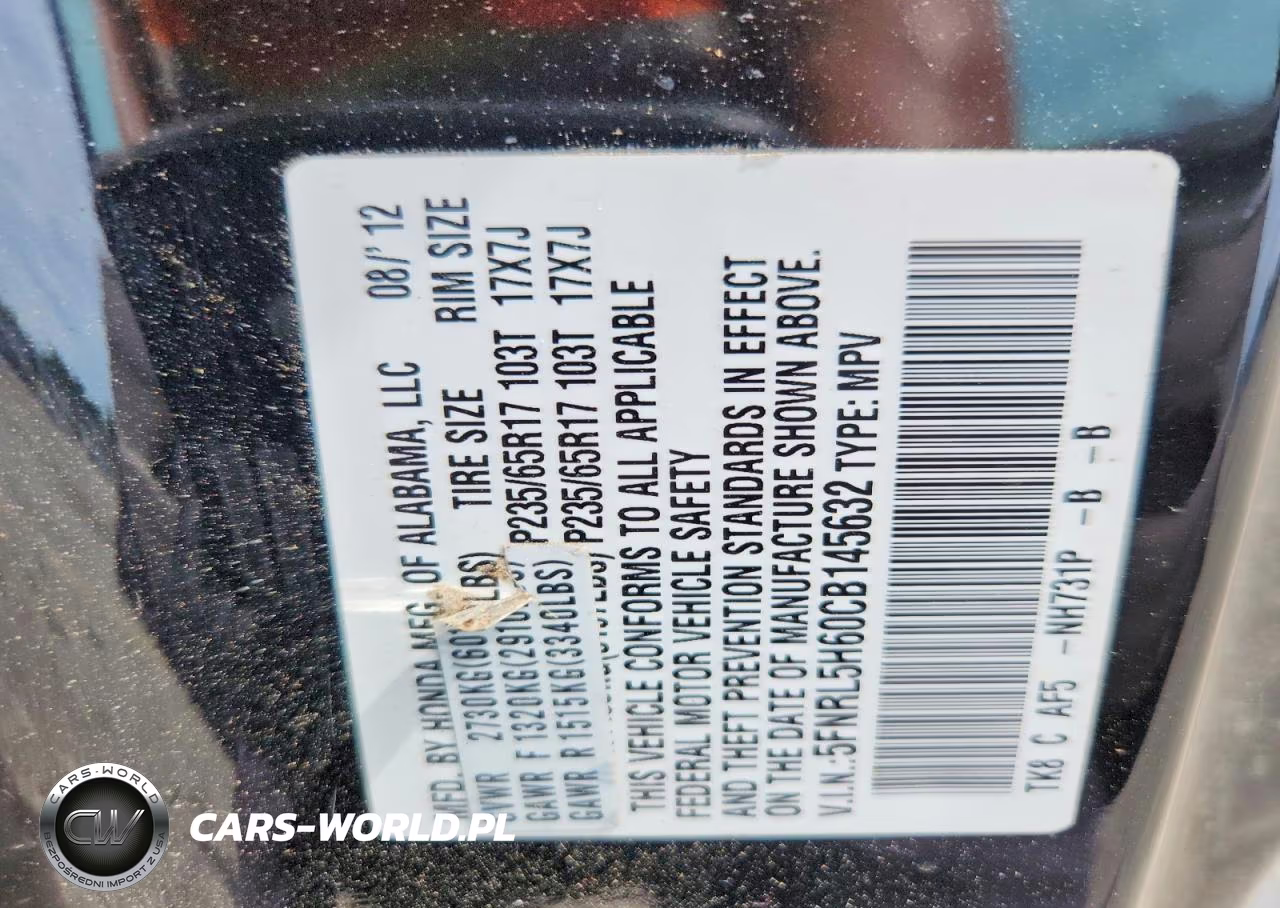 2012 Honda Odyssey Exl VIN:5FNRL5H60CB145632 - 13