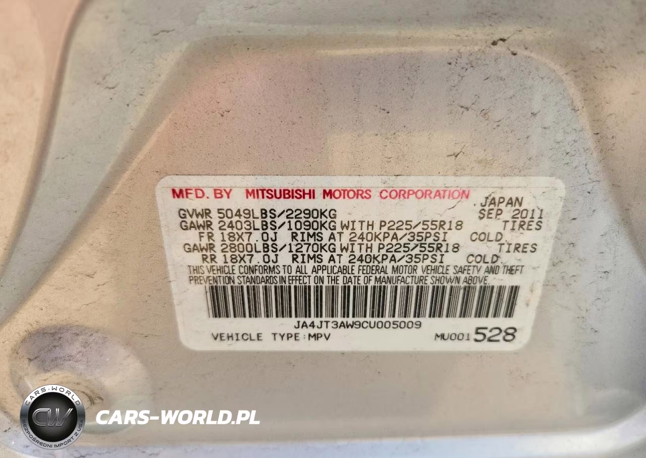 2012 Mitsubishi Outlander Se VIN:JA4JT3AW9CU005009 - 12