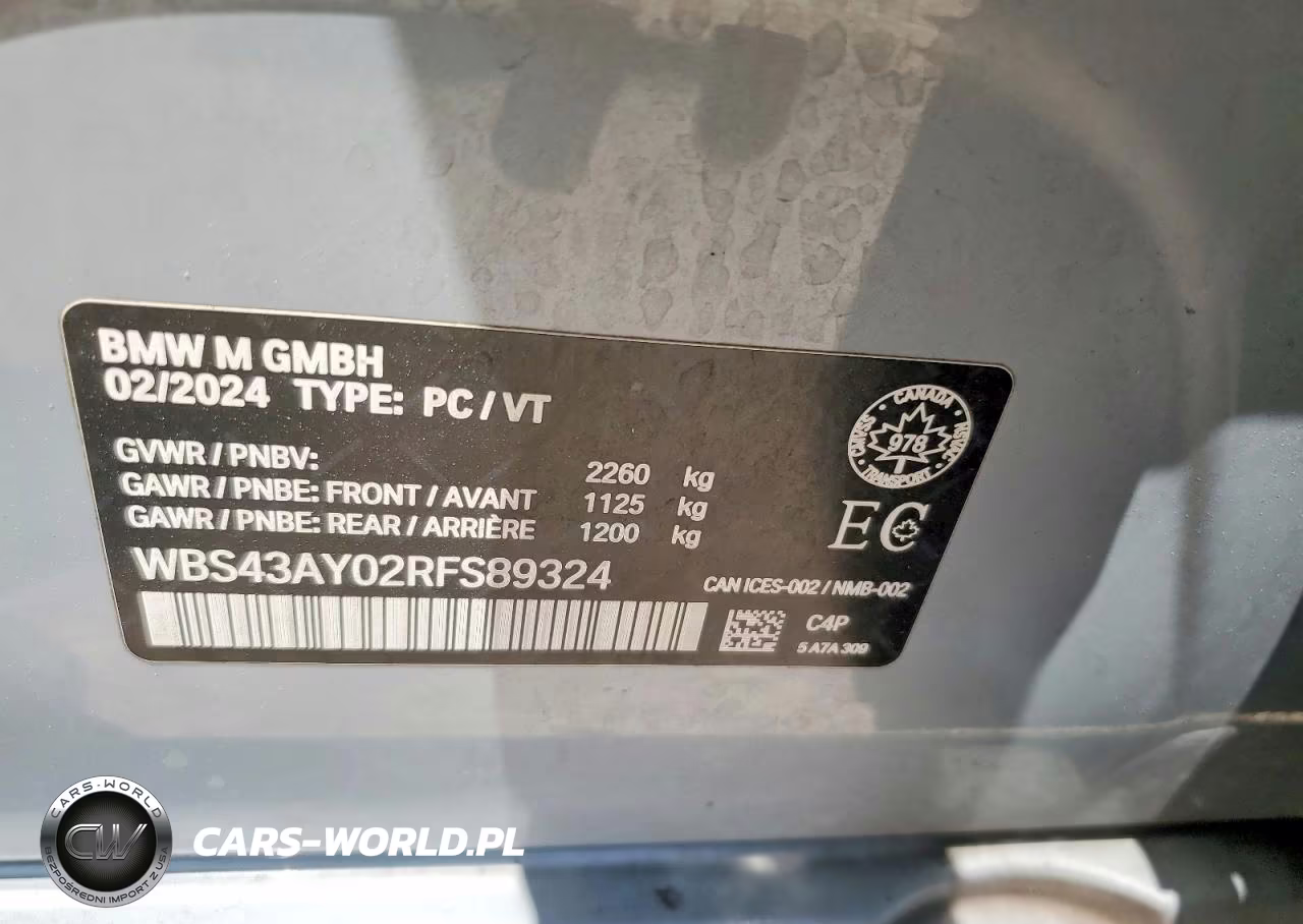 2024 BMW M3 Competition VIN:WBS43AY02RFS89324 - 12