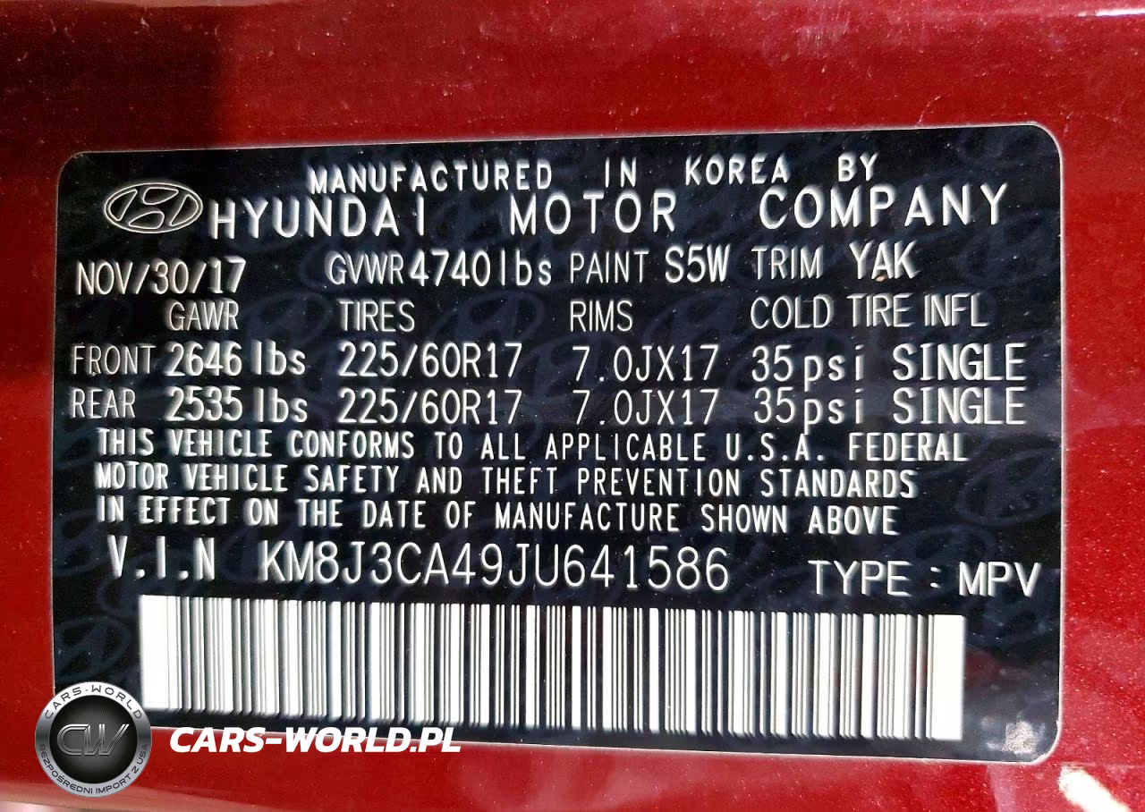 2018 Hyundai Tucson Sel VIN:KM8J3CA49JU641586 - 13