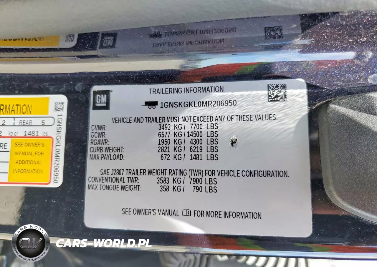 2021 Chevrolet Suburban K1500 High Country VIN:1GNSKGKL0MR206950 - 14