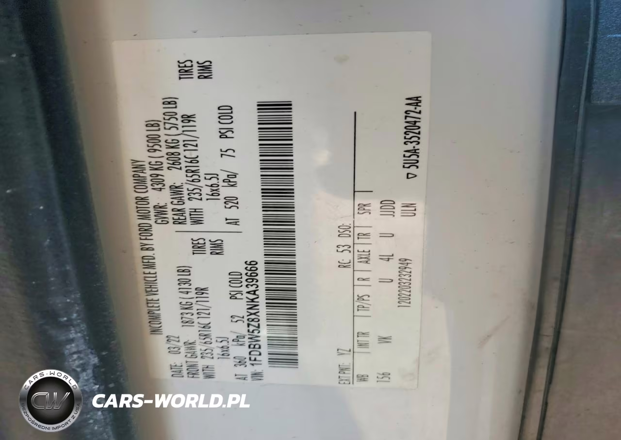 2022 Ford Transit T-350 VIN:1FDBW5Z8XNKA39666 - 13