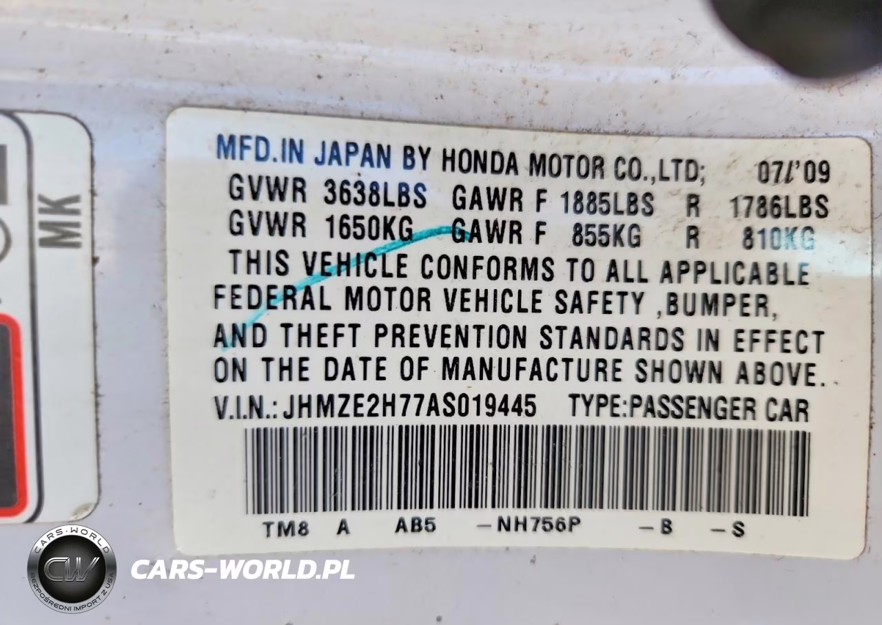 2010 Honda Insight Ex VIN:JHMZE2H77AS019445 - 12