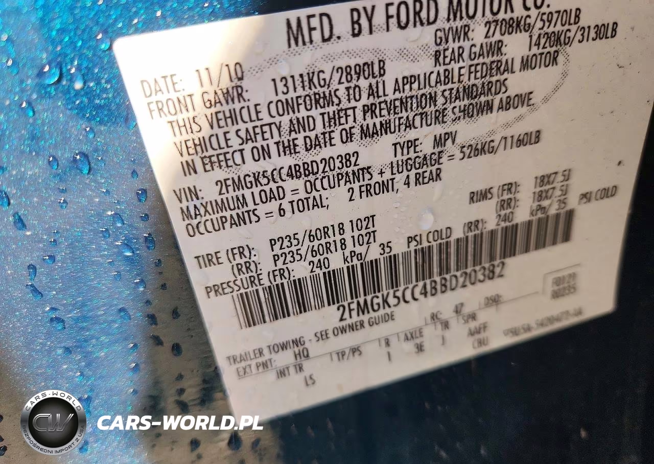 2011 Ford Flex Sel VIN:2FMGK5CC4BBD20382 - 14