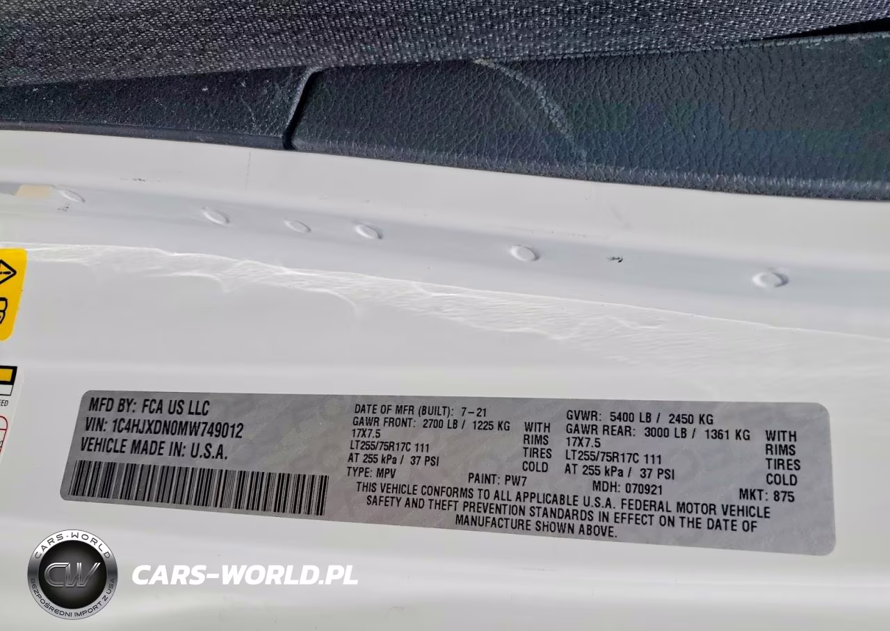 2021 Jeep Wrangler Unlimited Sport VIN:1C4HJXDN0MW749012 - 13
