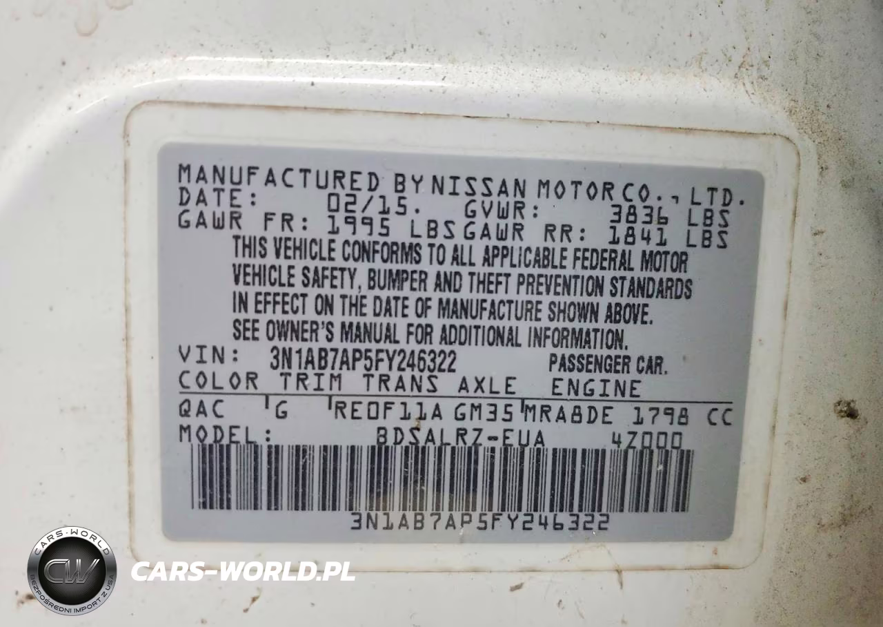 2015 Nissan Sentra Sr VIN:3N1AB7AP5FY246322 - 12