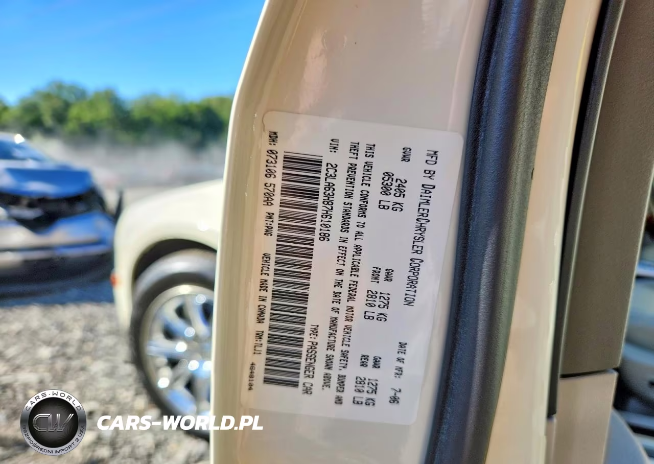 2007 Chrysler 300C VIN:2C3LA63H87H610186 - 12