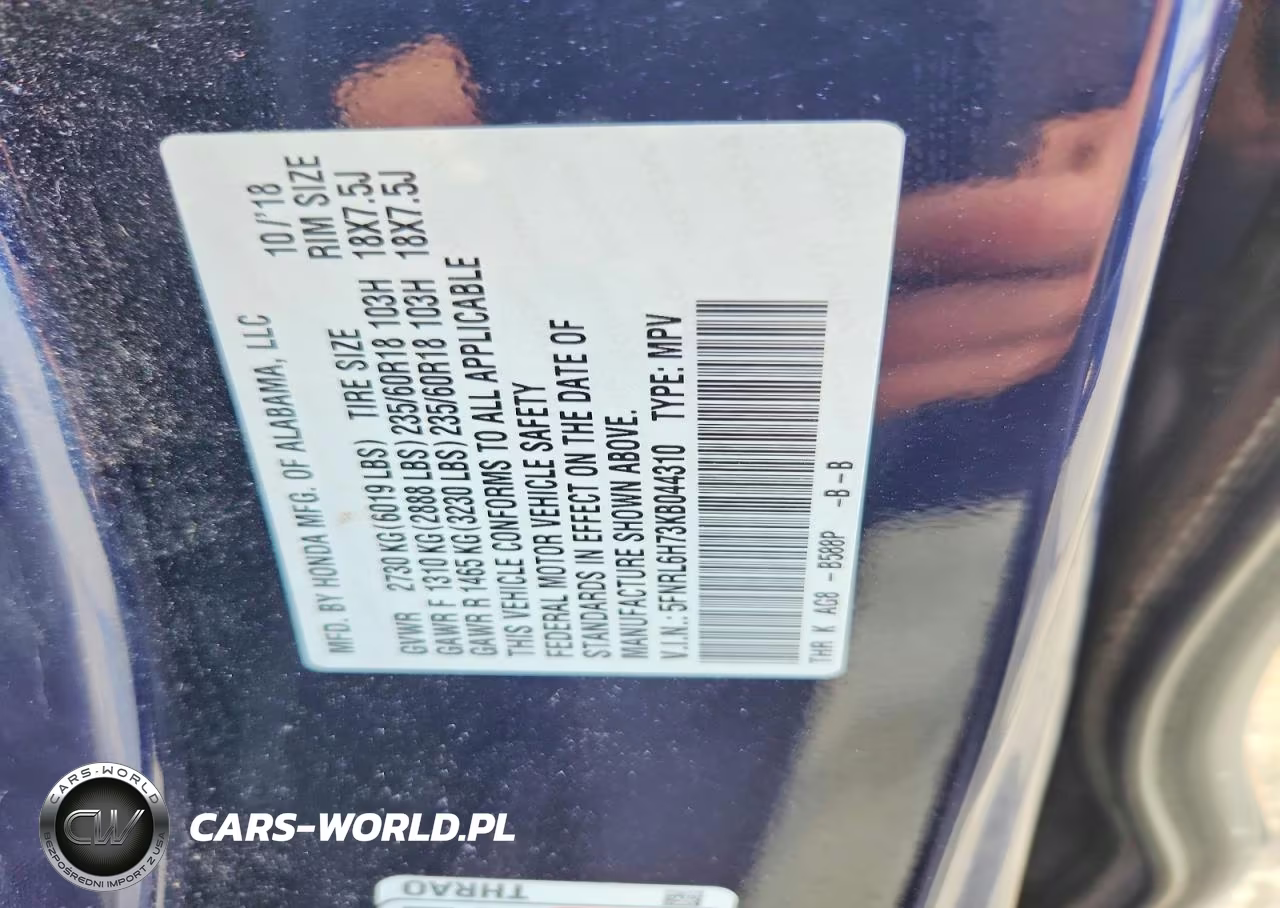 2019 Honda Odyssey Exl VIN:5FNRL6H73KB044310 - 13