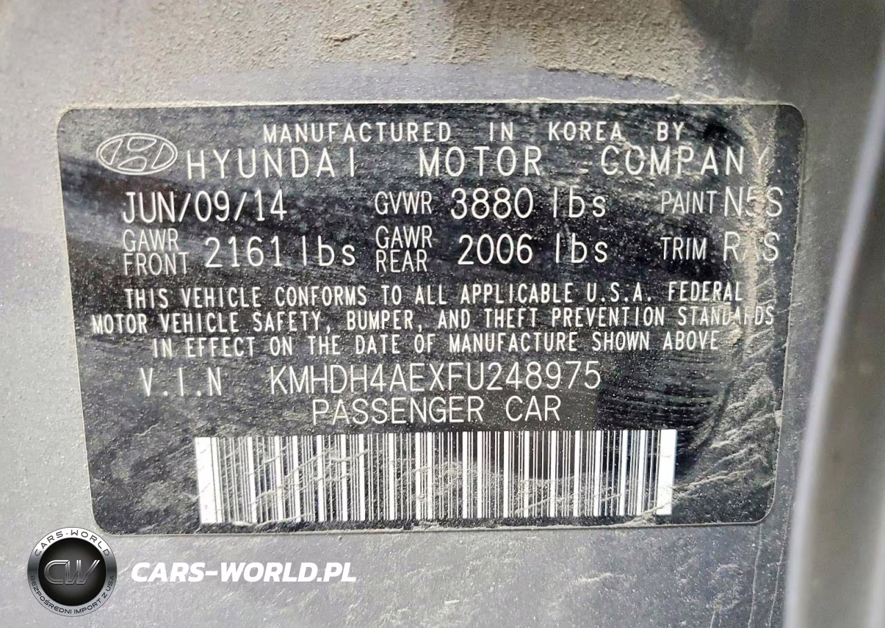 2015 Hyundai Elantra Se VIN:KMHDH4AEXFU248975 - 12