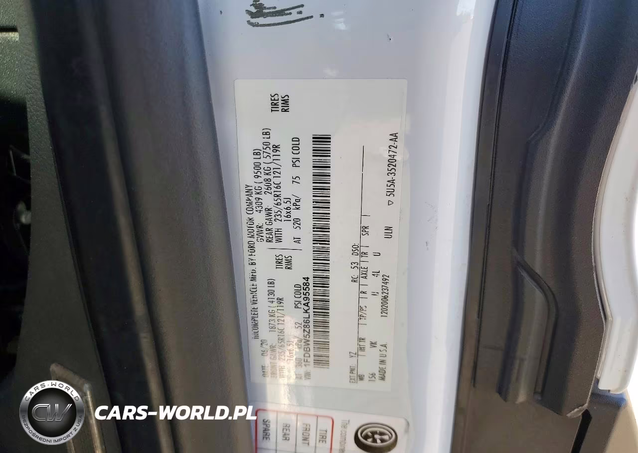 2020 Ford Transit Delivery Truck VIN:1FDBW5Z86LKA95584 - 12
